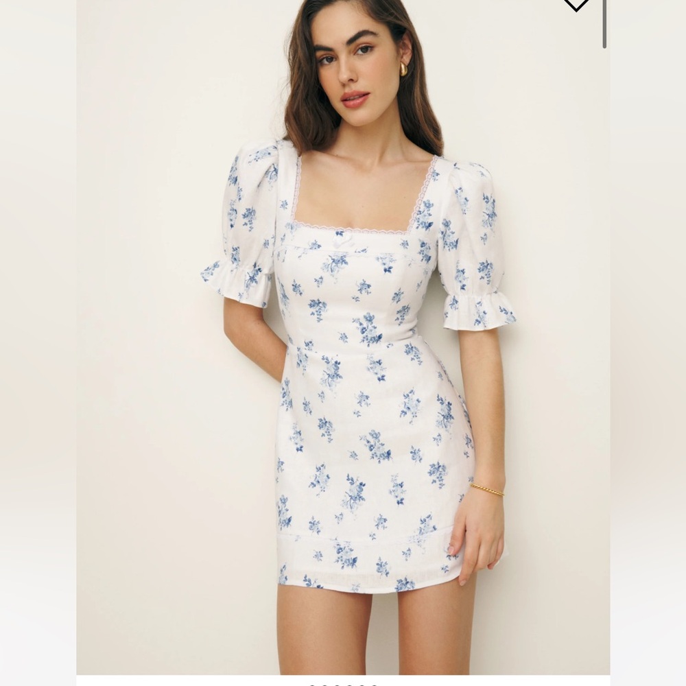 Reformation evianna linen dress